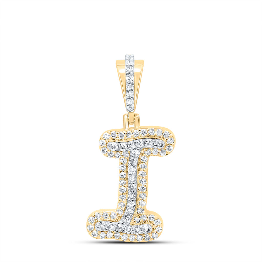1/4Ctw-Dia Nk Fashion Initial "I" Pendant (1.395 grams)