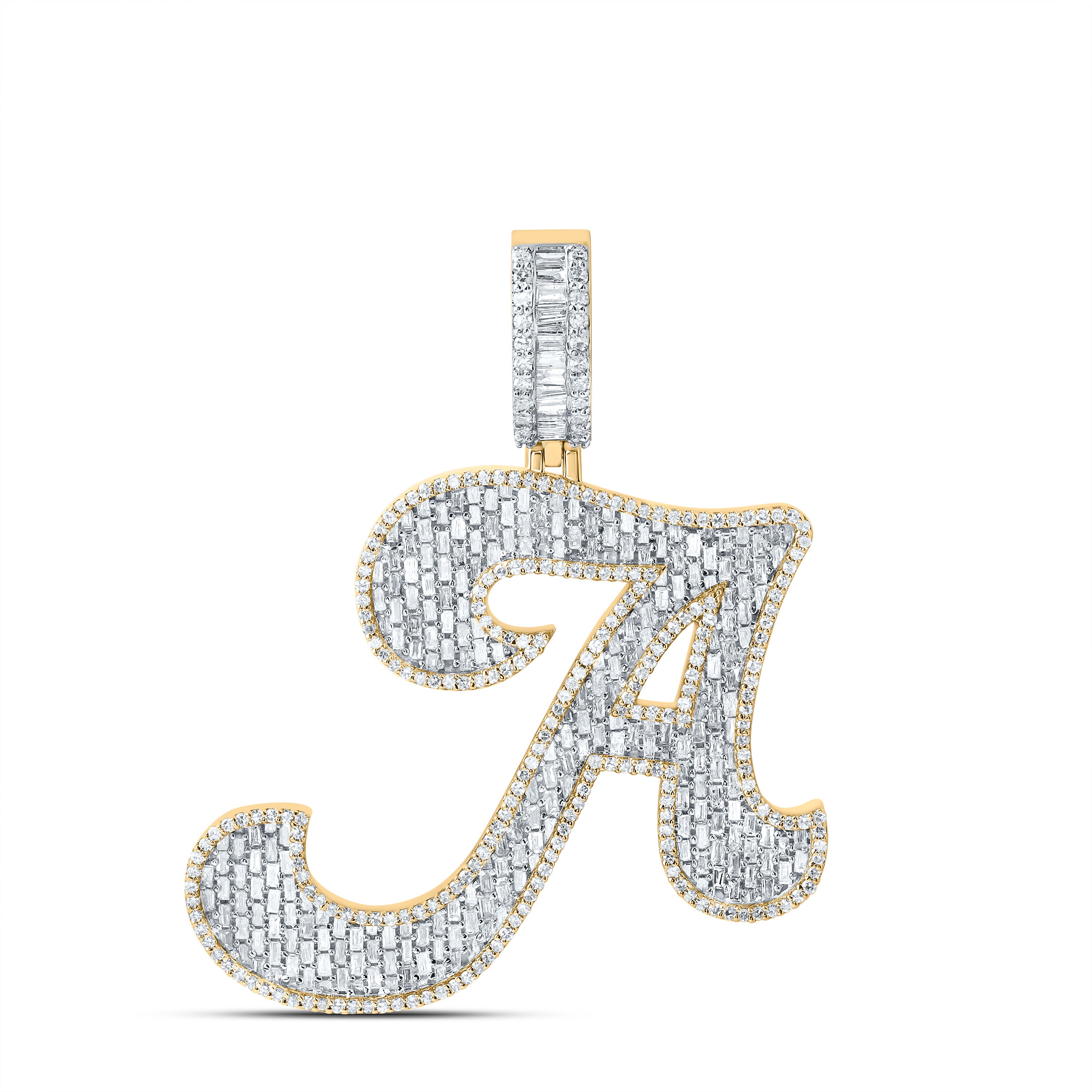 2 3/8Ctw-Dia Nk Fashion Initial "A" Pendant (9.062 grams)