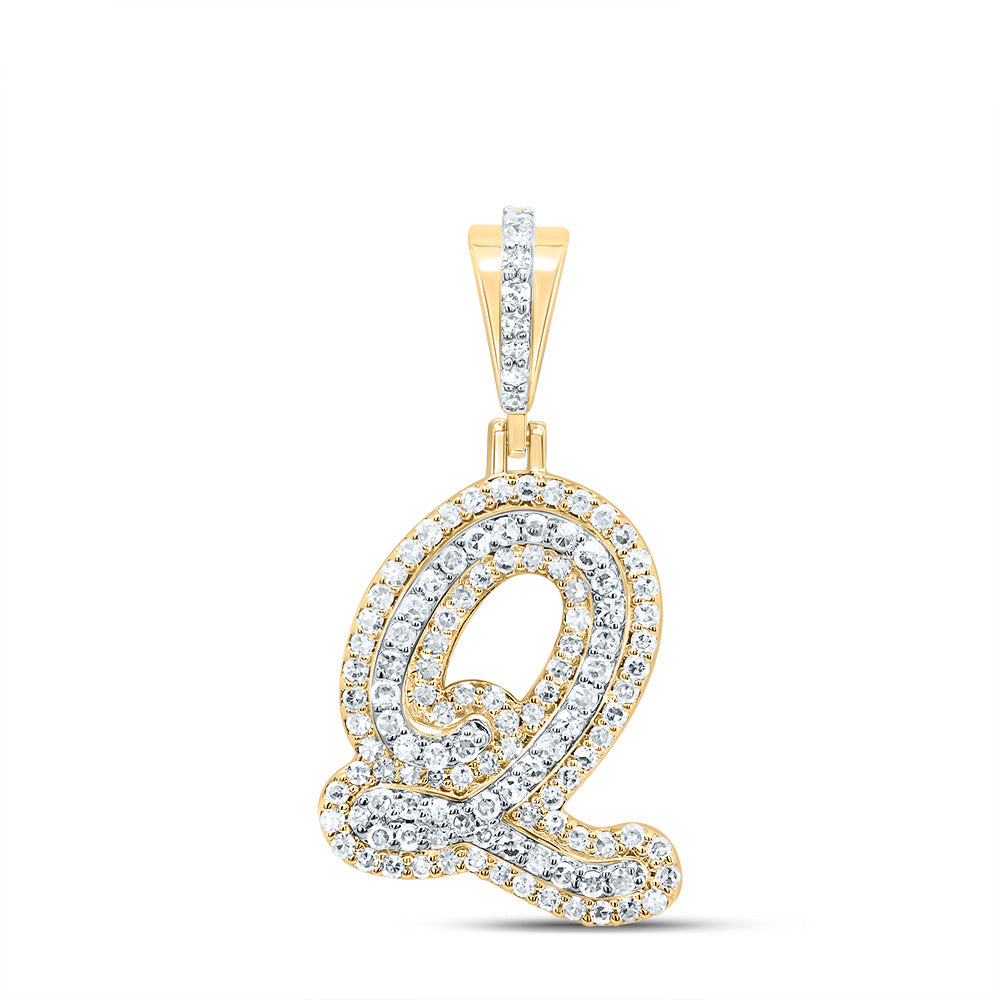 3/8Ctw-Dia Nk Fashion Initial "Q" Pendant (1.874 grams)