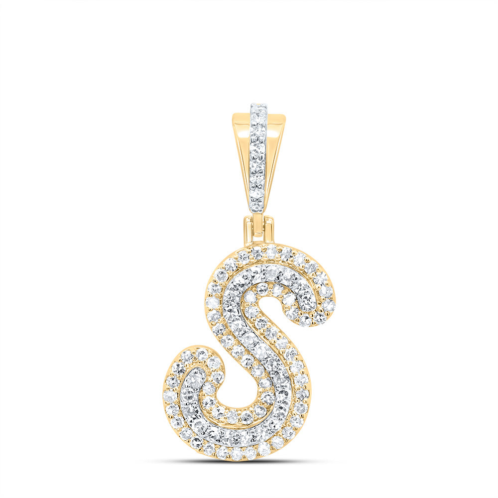1/3Ctw-Dia Nk Fashion Initial "S" Pendant (1.553 grams)