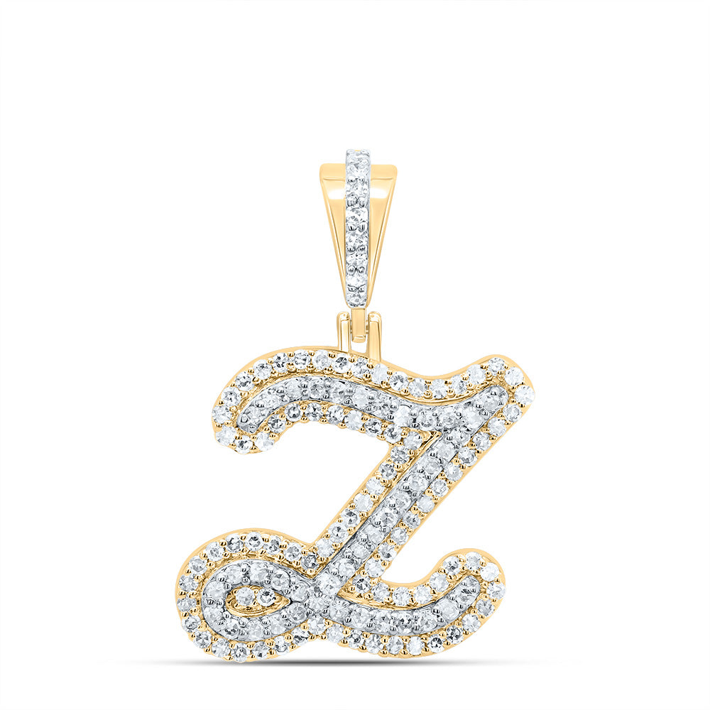 1/2Ctw-Dia Nk Fashion Initial "Z" Pendant (2.043 grams)