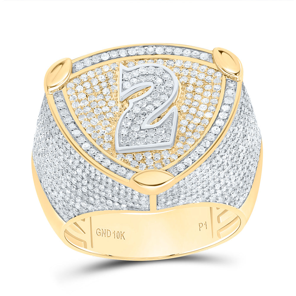 "2 Ctw-Dia P1 Number ""2"" Men's Ring"