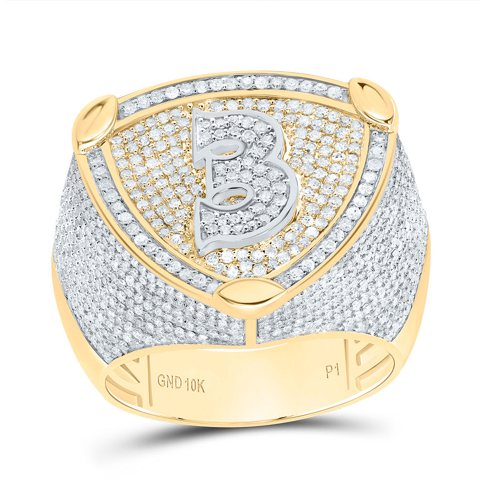 "2 Ctw-Dia P1 Number """3""" Men's Ring"""