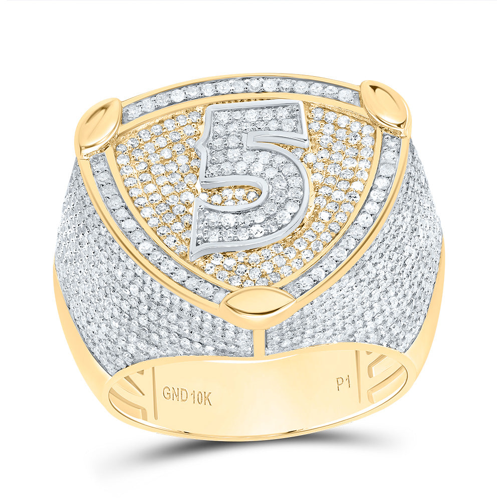 "2 Ctw-Dia P1 Number """5""" Men's Ring""