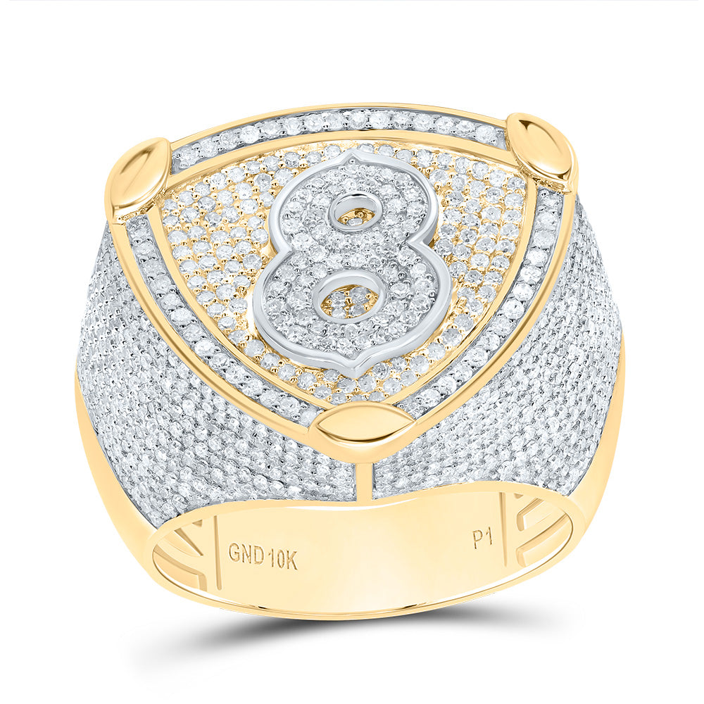"2 Ctw-Dia P1 Number ""8"" Men's Ring"""