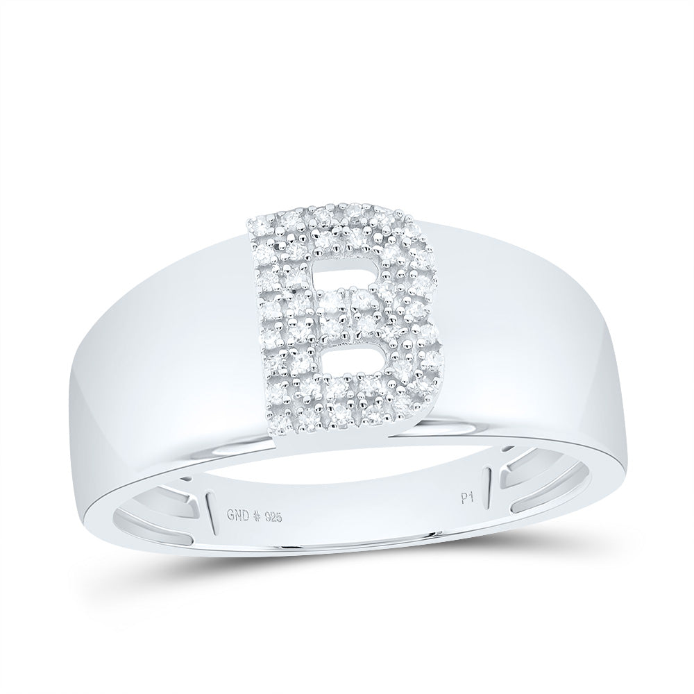 1/10Ctw-Dia P1 Gift Initial "B" Ladies Ring