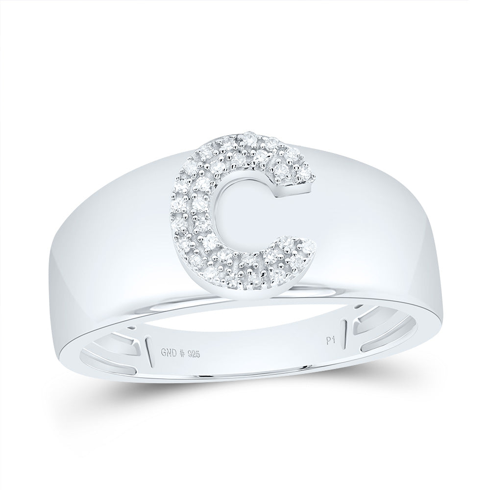 1/12Ctw-Diamond Gift Initial "C" Ladies Ring