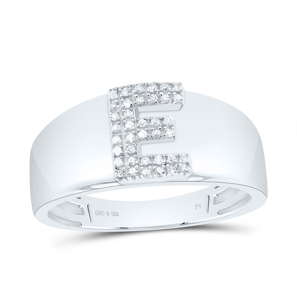 1/10Ctw-Dia P1 Gift Initial "E" Ladies Ring