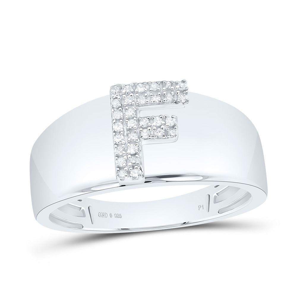 1/12Ctw-Dia P1 Gift Initial "F" Ladies Ring