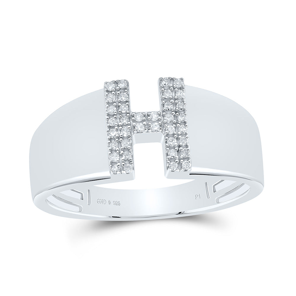 1/12Ctw-Dia P1 Gift Initial "H" Ladies Ring