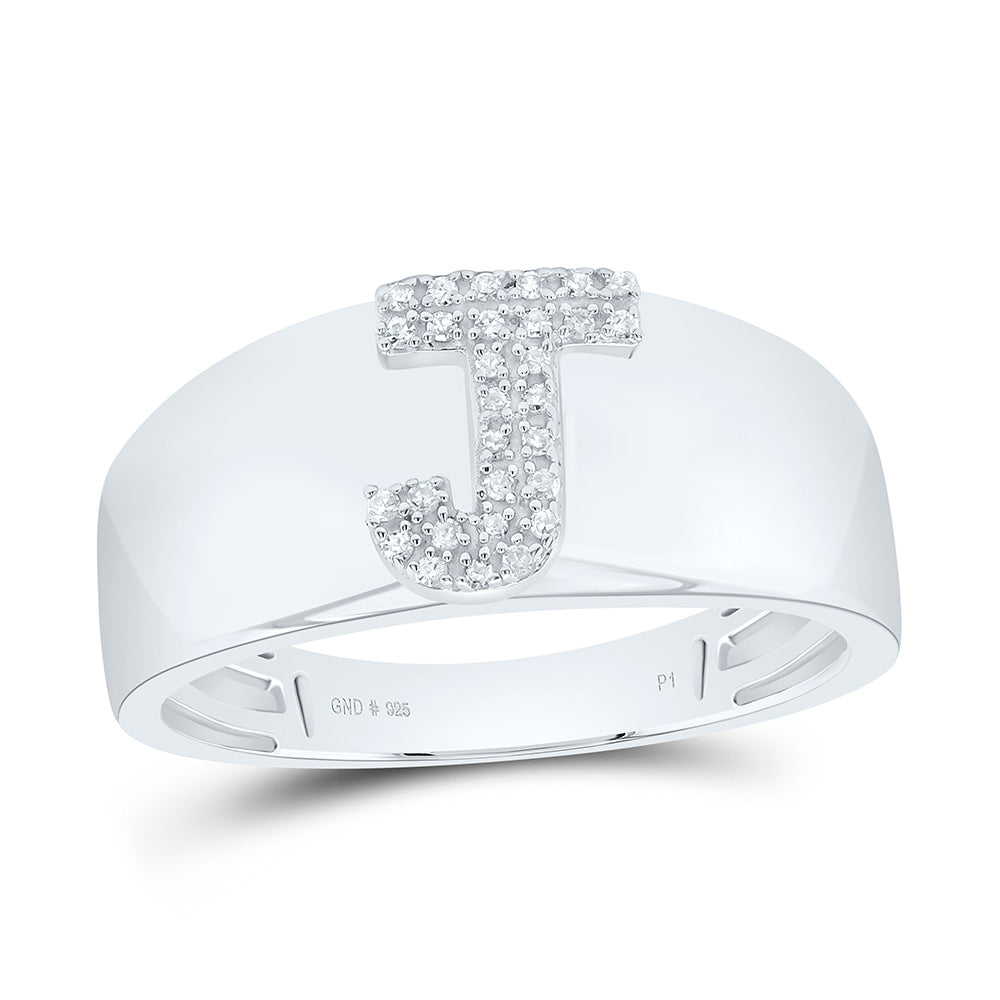 1/12Ctw-Dia P1 Gift Initial "J" Ladies Ring