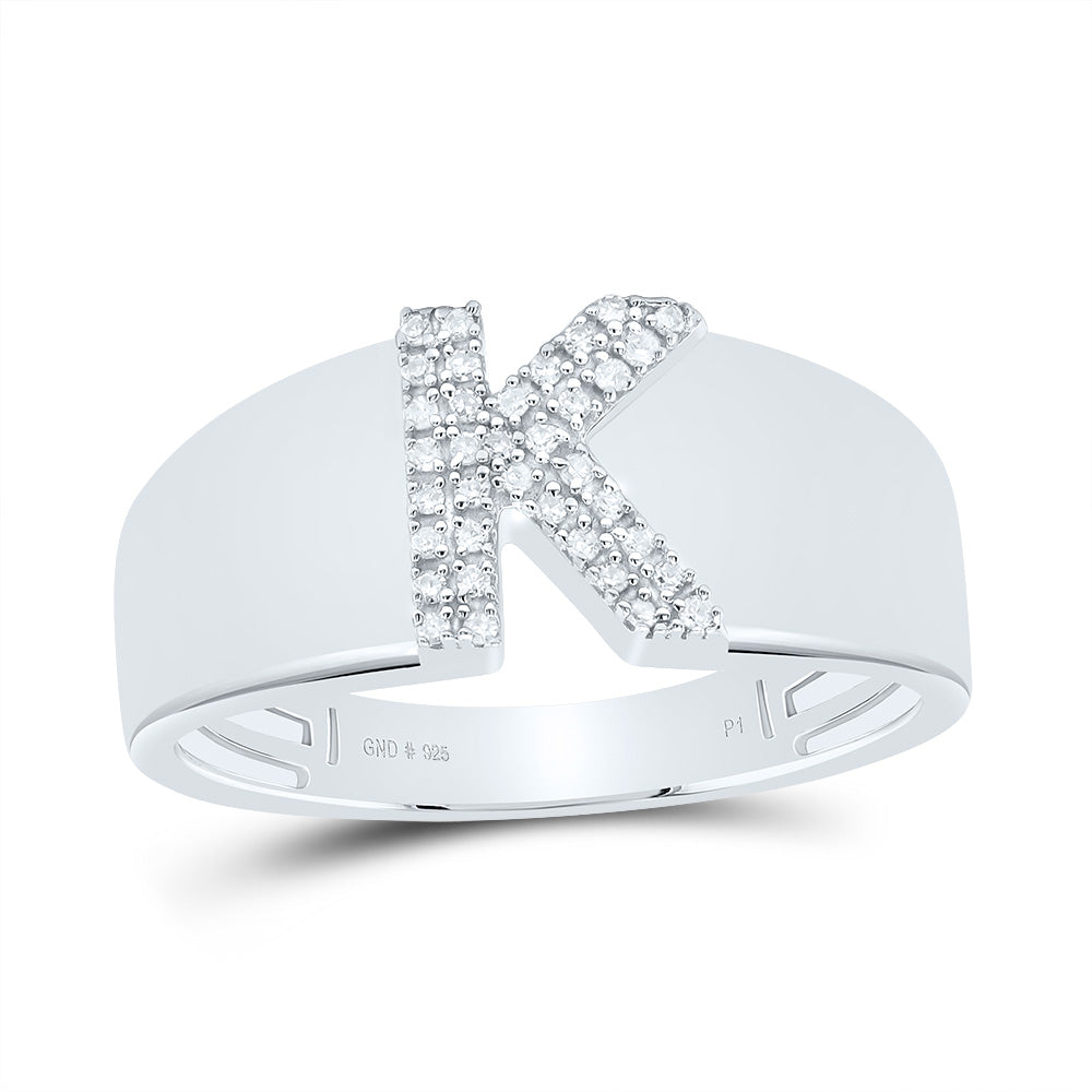 1/12Ctw-Dia P1 Gift Initial "K" Ladies Ring