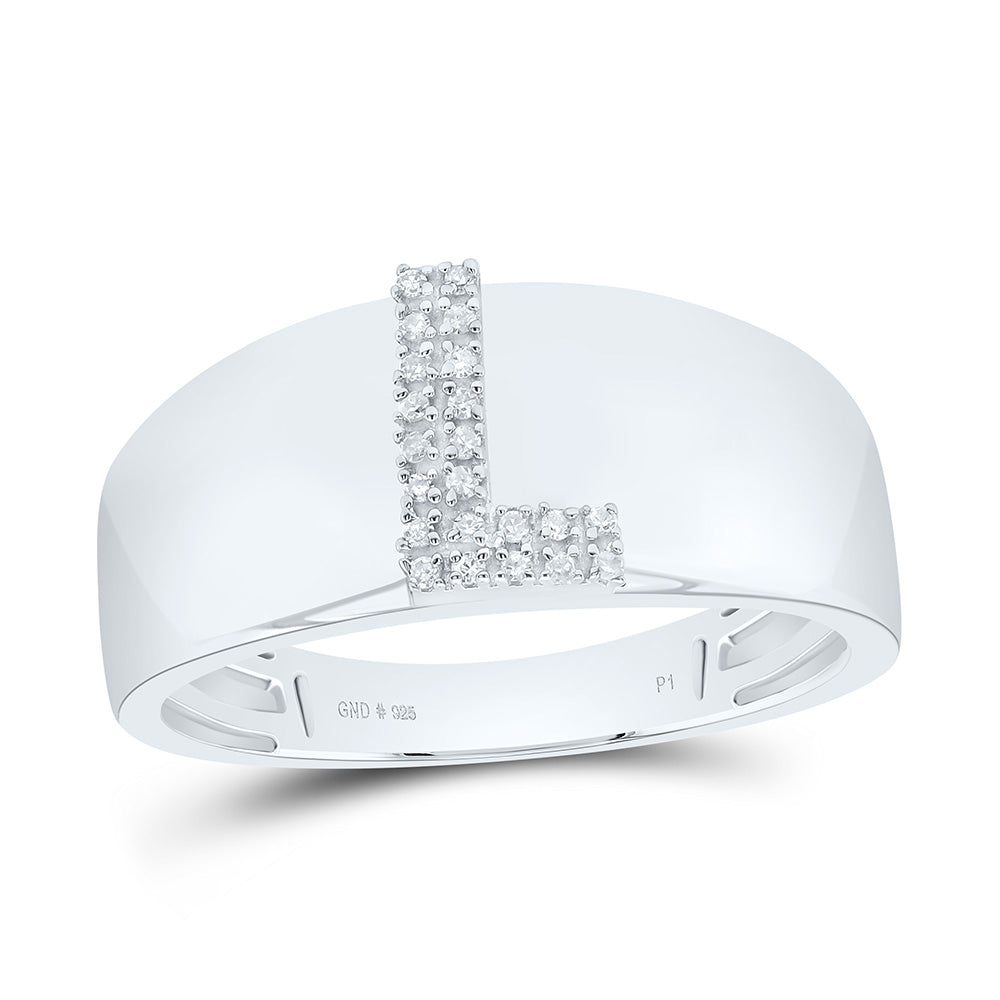 1/20Ctw-Dia P1 Gift Initial "L" Ladies Ring
