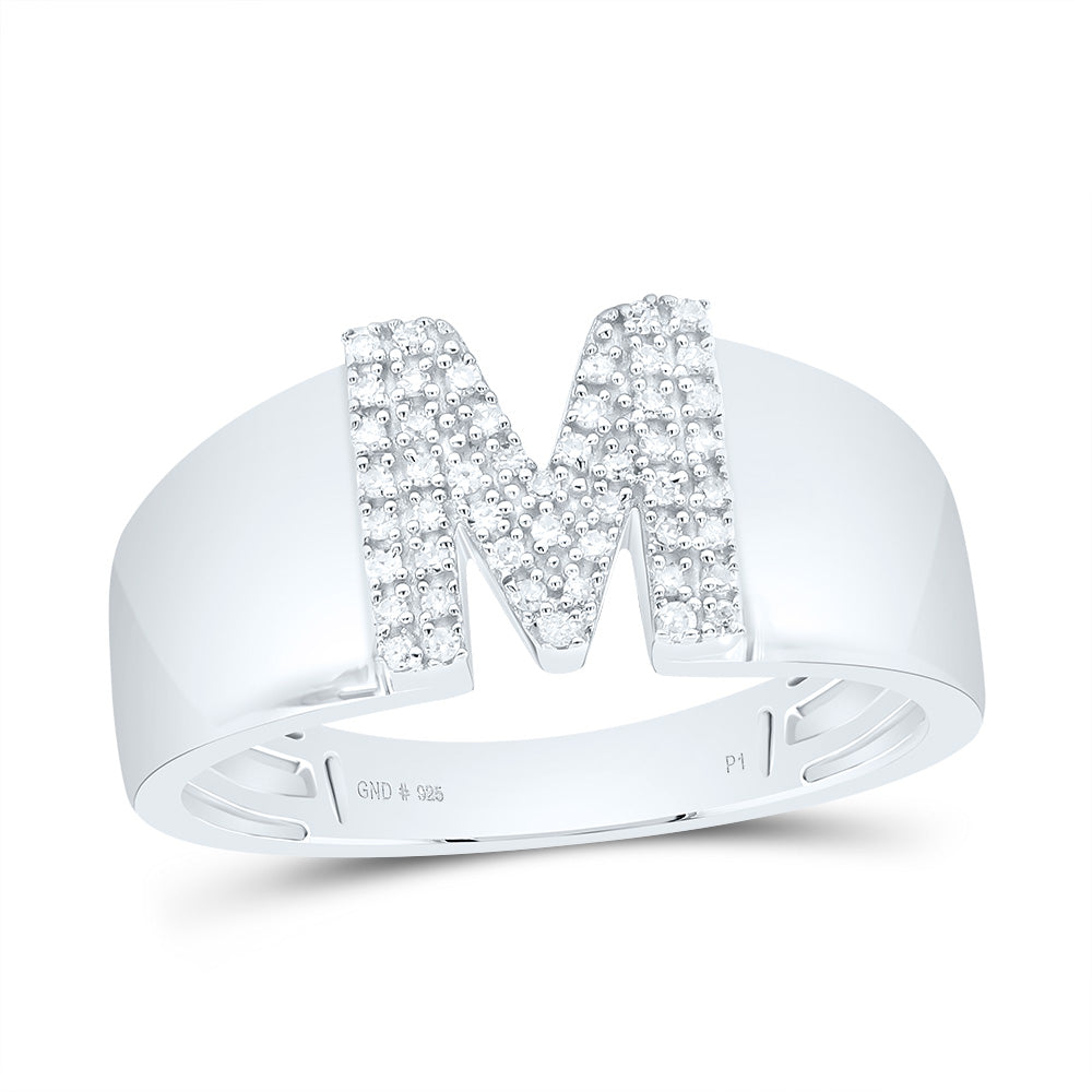 1/8Ctw-Dia P1 Gift Initial "M" Ladies Ring