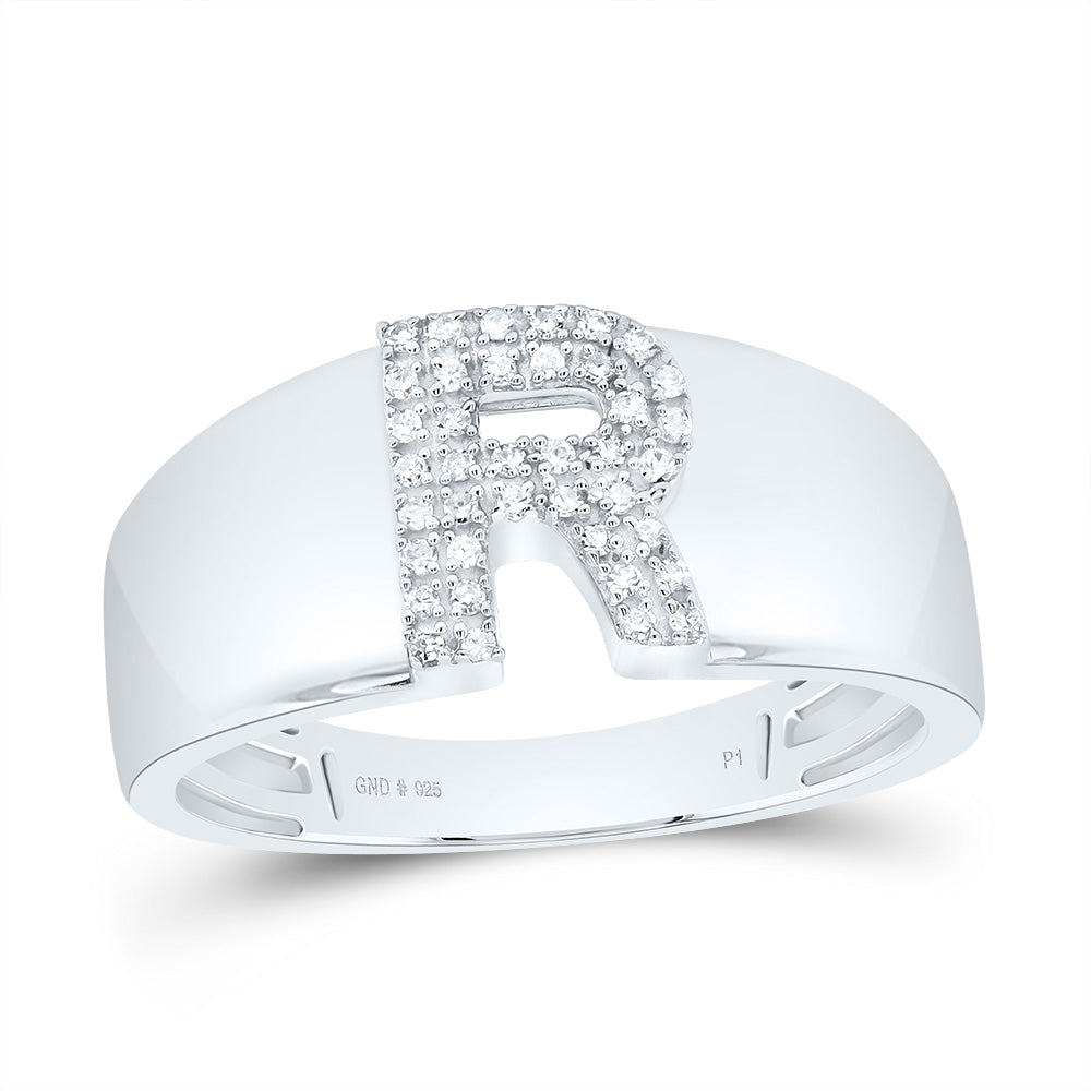 1/10Ctw-Dia P1 Gift Initial "R" Ladies Ring
