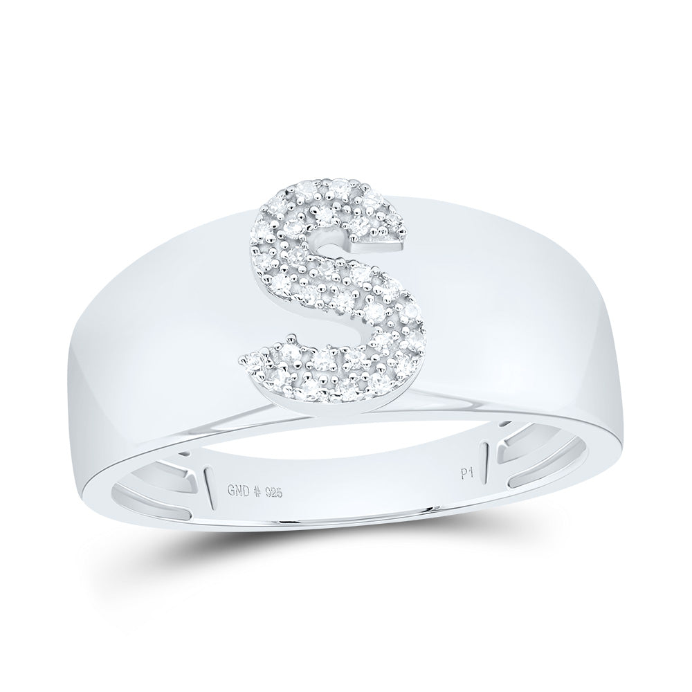 1/12Ctw-Dia P1 Gift Initial "S" Ladies Ring