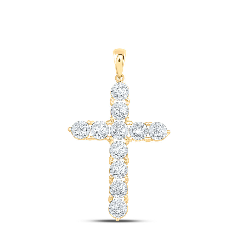 3/4Ctw-Dia Ana M Fashion Cross Pendant