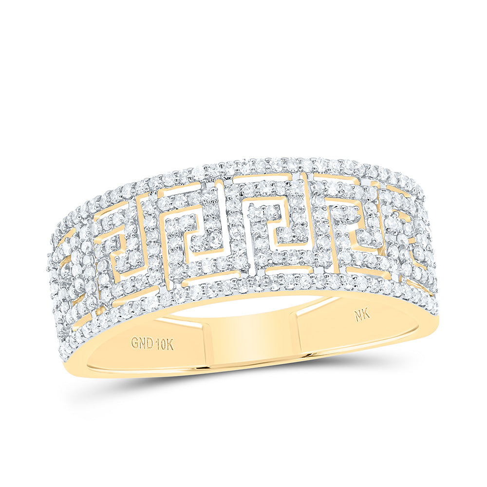 5/8Ctw-Dia Nk Greek Versace Mens Ring