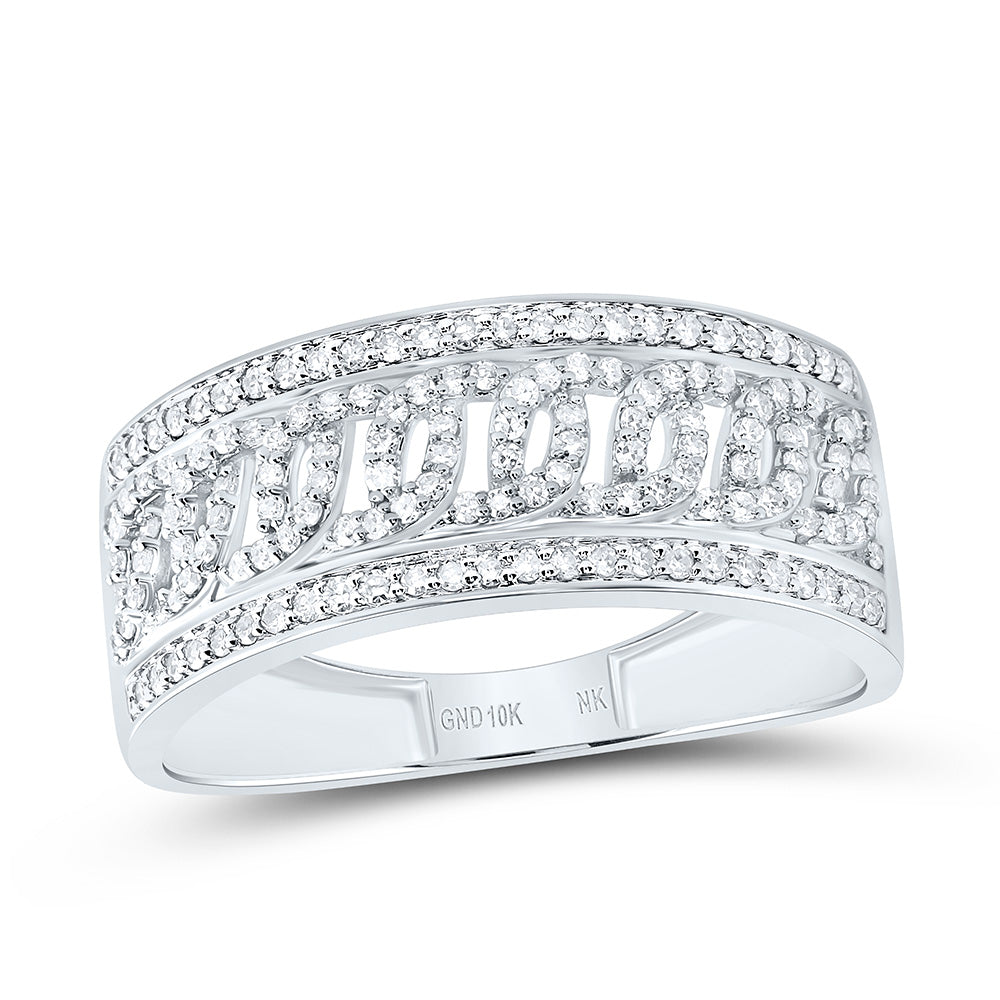 1/2Ctw-Dia Nk Cuban Link Mens Ring