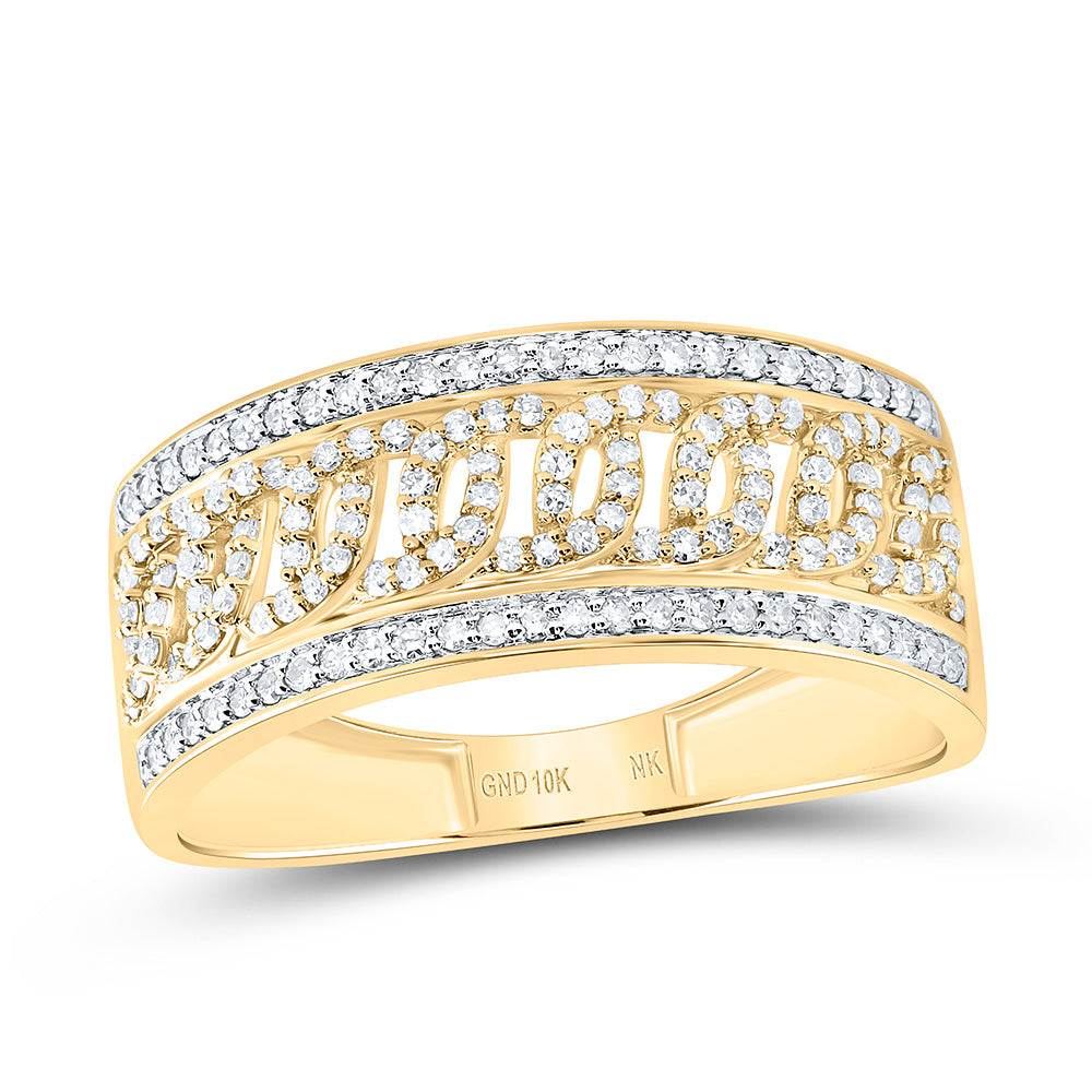 1/2Ctw-Dia Nk Cuban Mens Ring