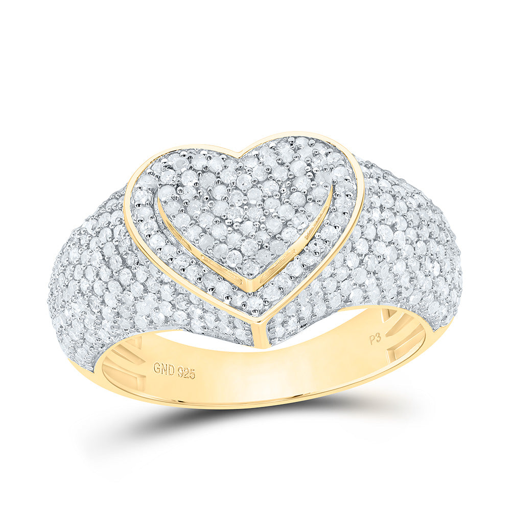 1Ctw-Nat Dia P3 Gift Heart Ladies Ring