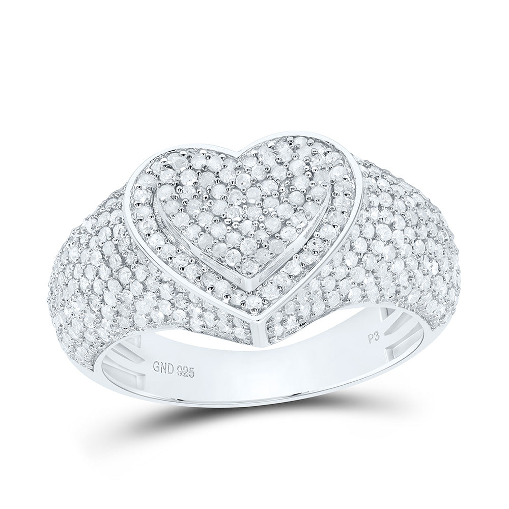 1Ctw-Nat Dia P3 Gift Heart Ladies Ring