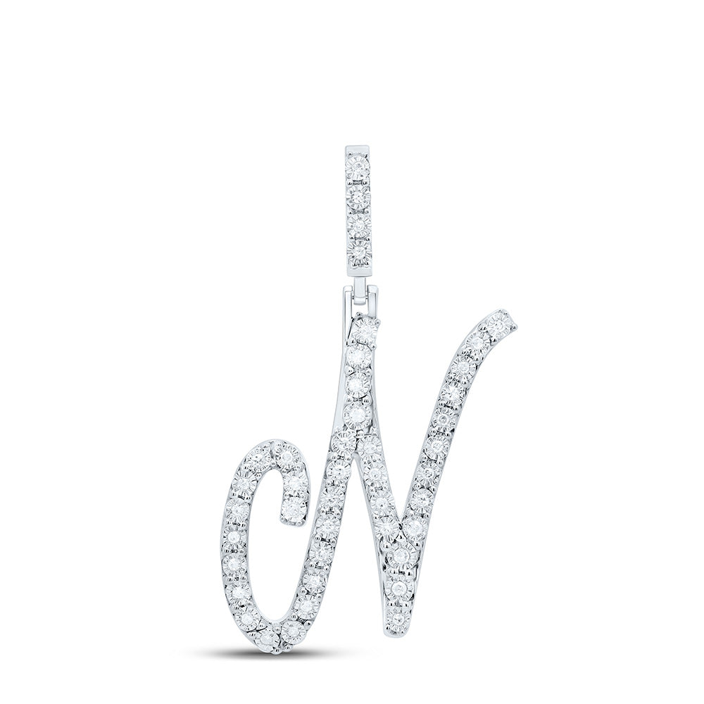 1/6Ctw-Dia P3 Gift Initial "N" Pendant