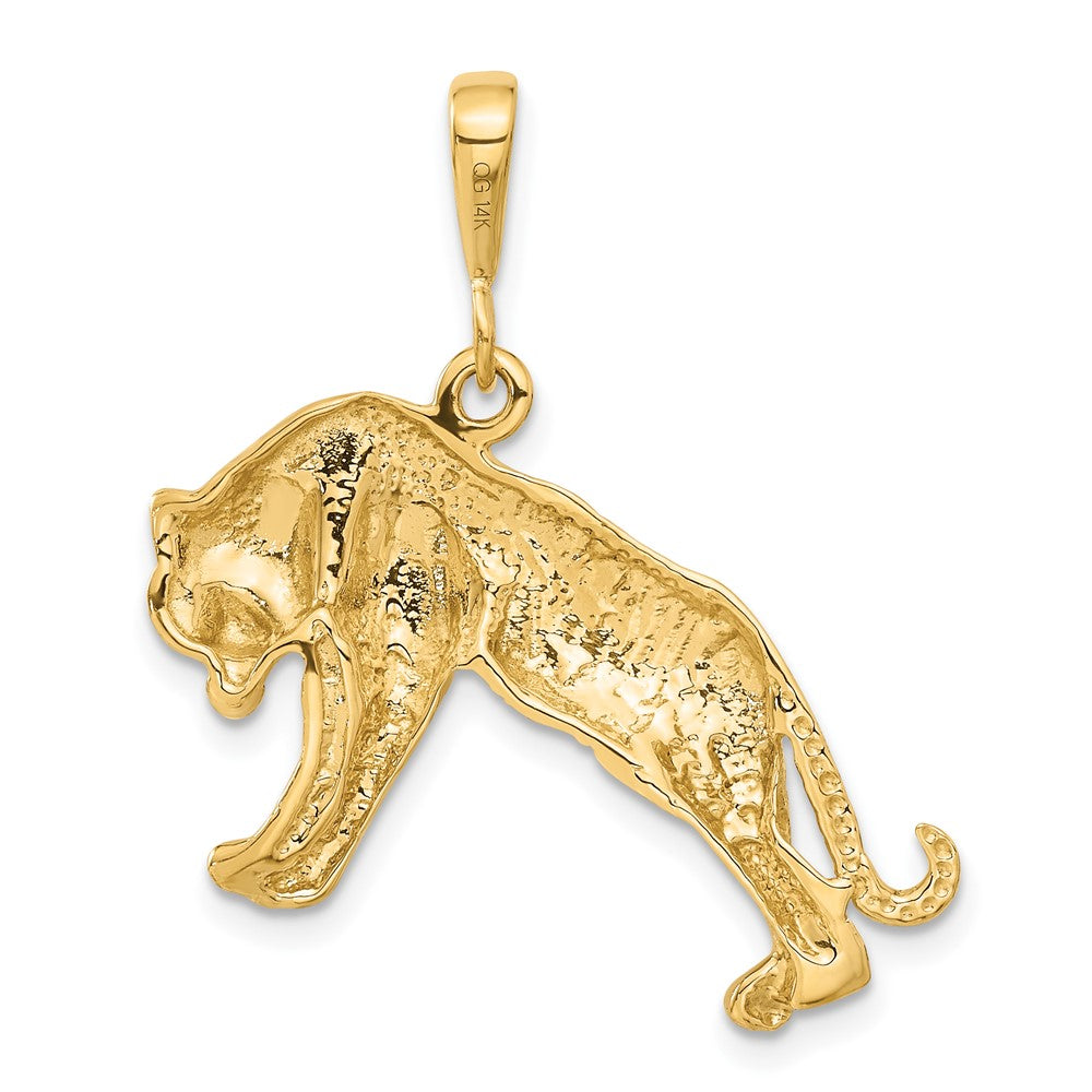14k Yellow Gold 29 mm Tiger Charm (3.42 grams)