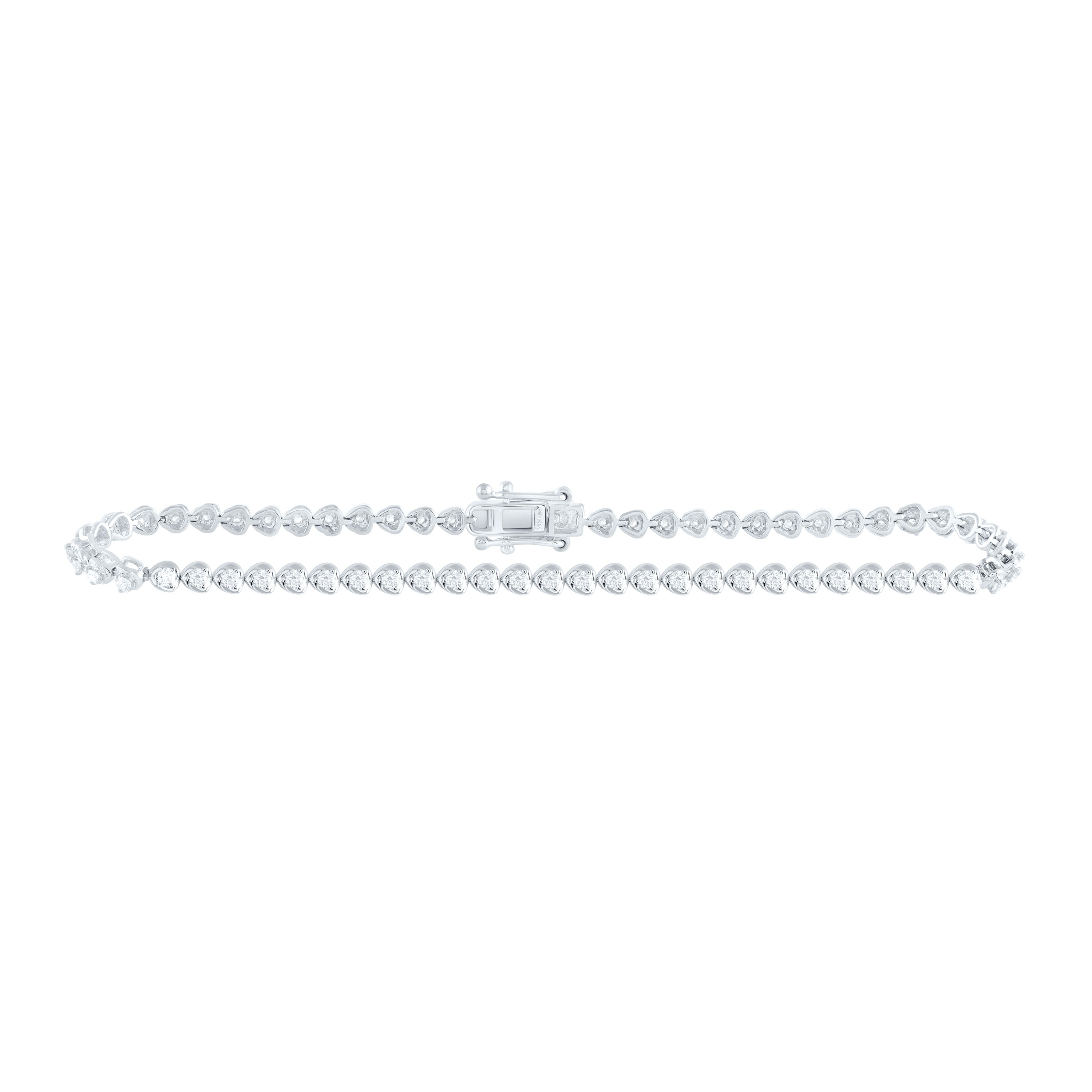1Ctw Nat Dia Nk Fashion Tennis Bracelet (7 Inch)