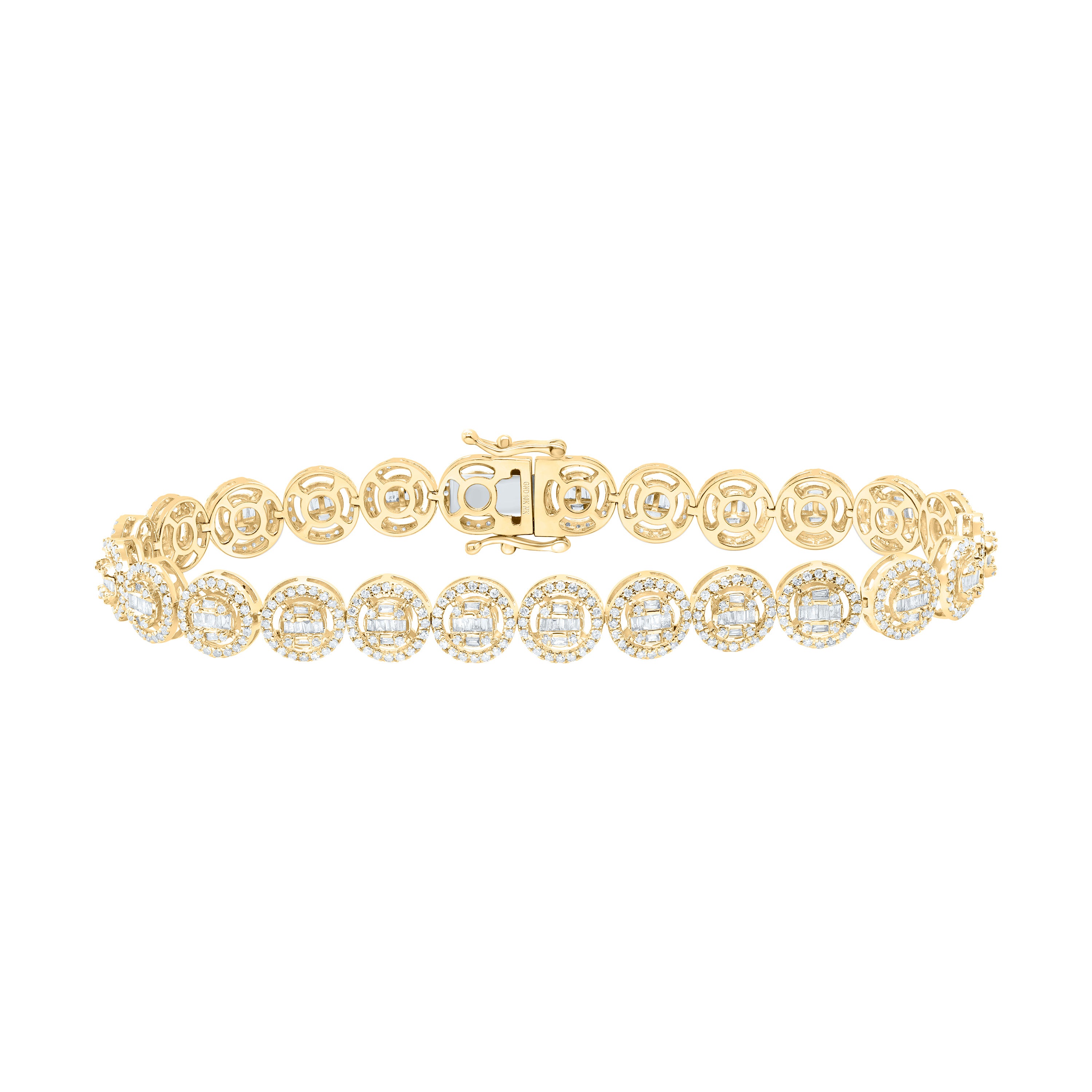 2 5/8Ctw-Nat Dia Nk Fashion Round Bracelet (8 Inch)