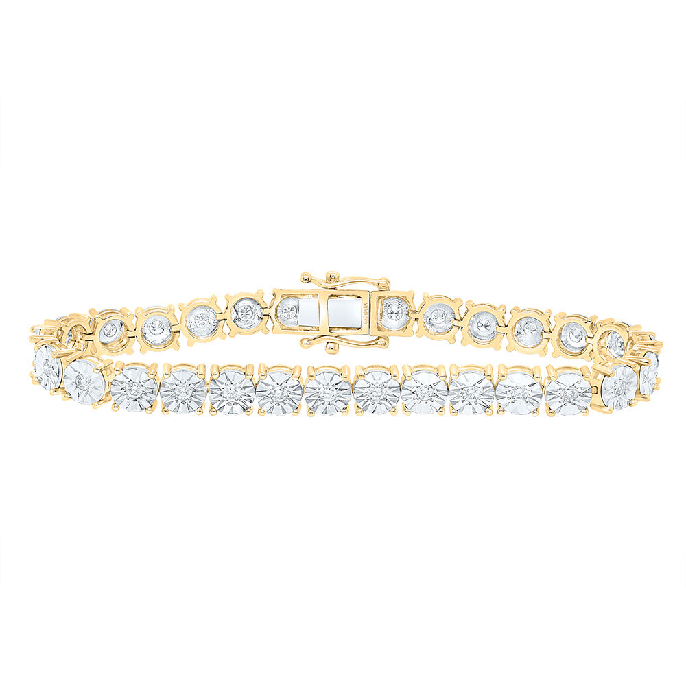1 1/5Ctw-Nat Dia Nk Fashion 6.0Mm Fanuk Tennis Bracelet (7 Inch)