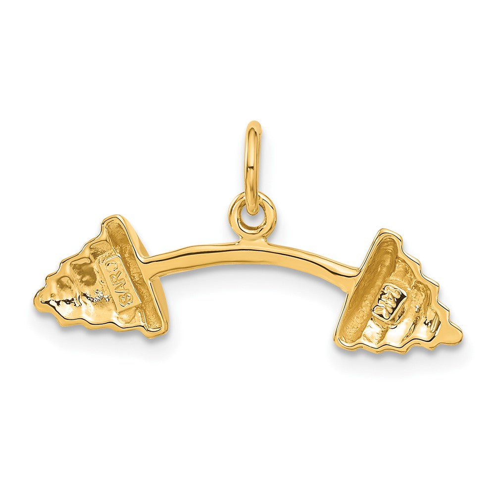 14k Yellow Gold 26 mm Barbell Charm (1.23 grams)