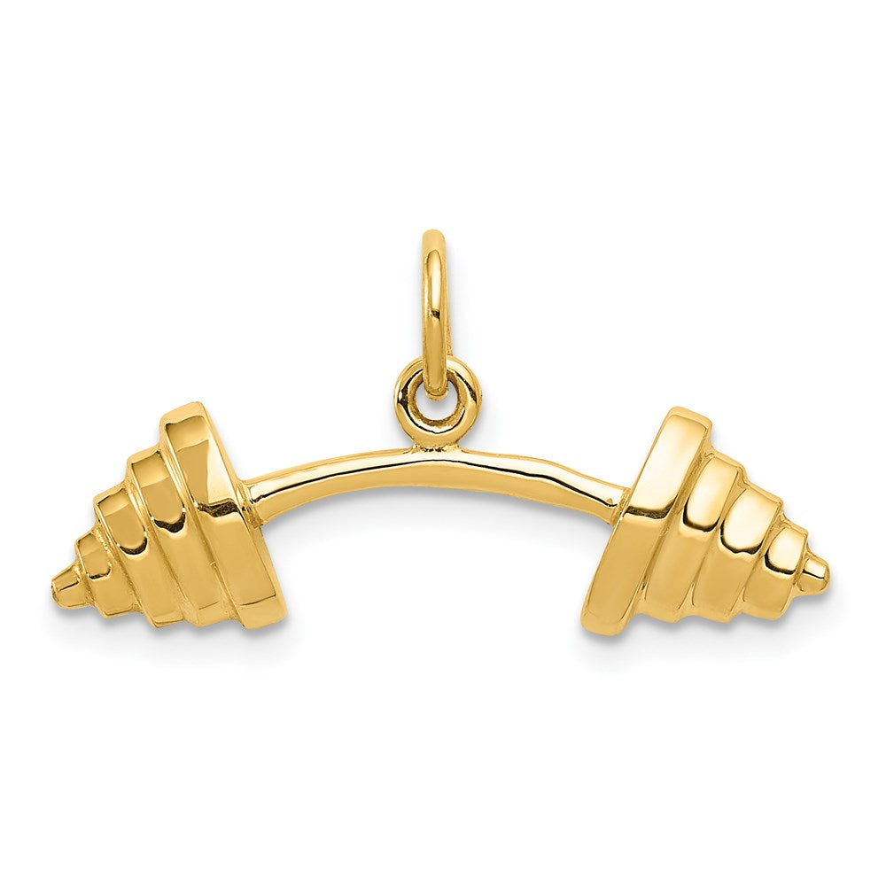14k Yellow Gold 26 mm Barbell Charm (1.23 grams)