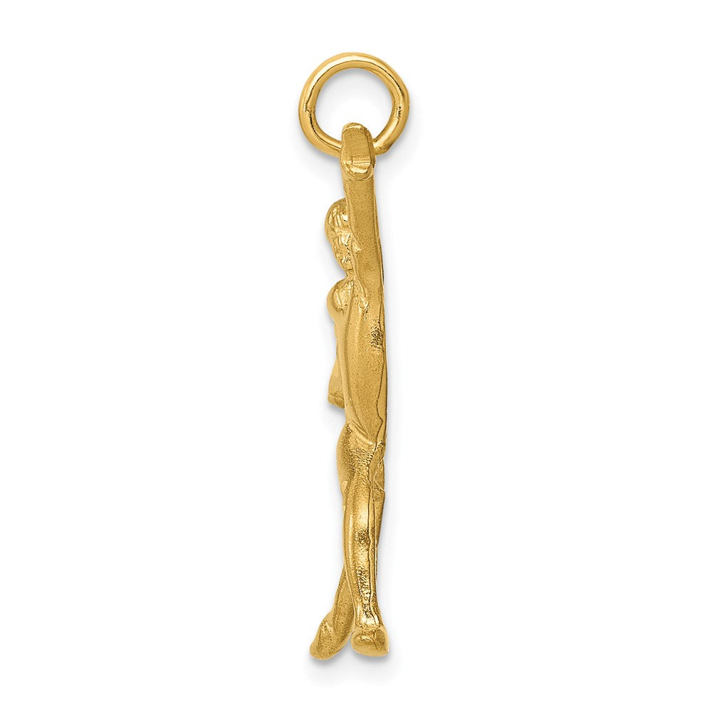 14k Yellow Gold 25 mm Gymnast Charm (1.89 grams)