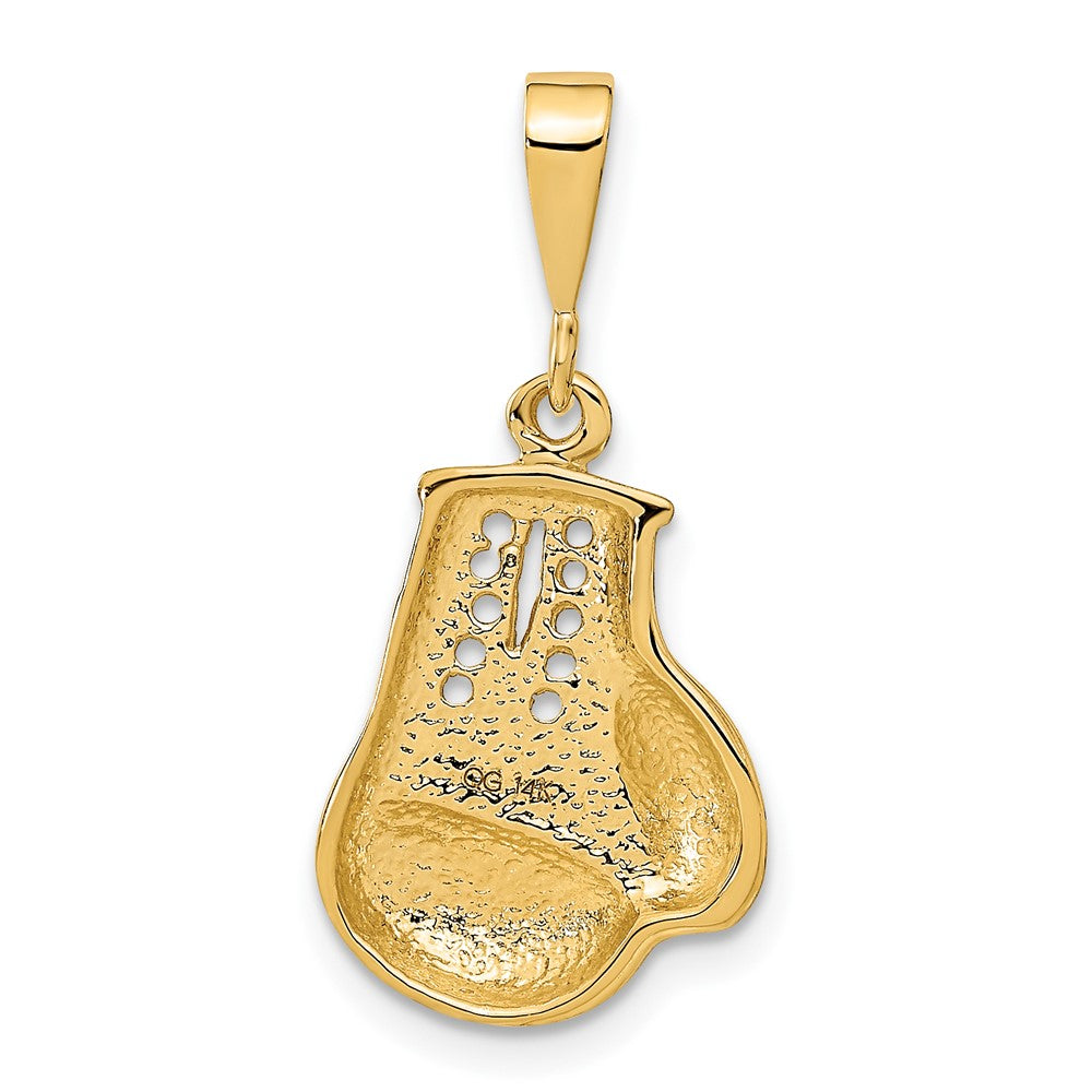 14k Yellow Gold 13 mm Boxing Glove Charm (2.4 grams)