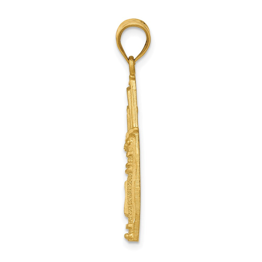 14k Yellow Gold 10 mm Golf Bag Charm (1.89 grams)