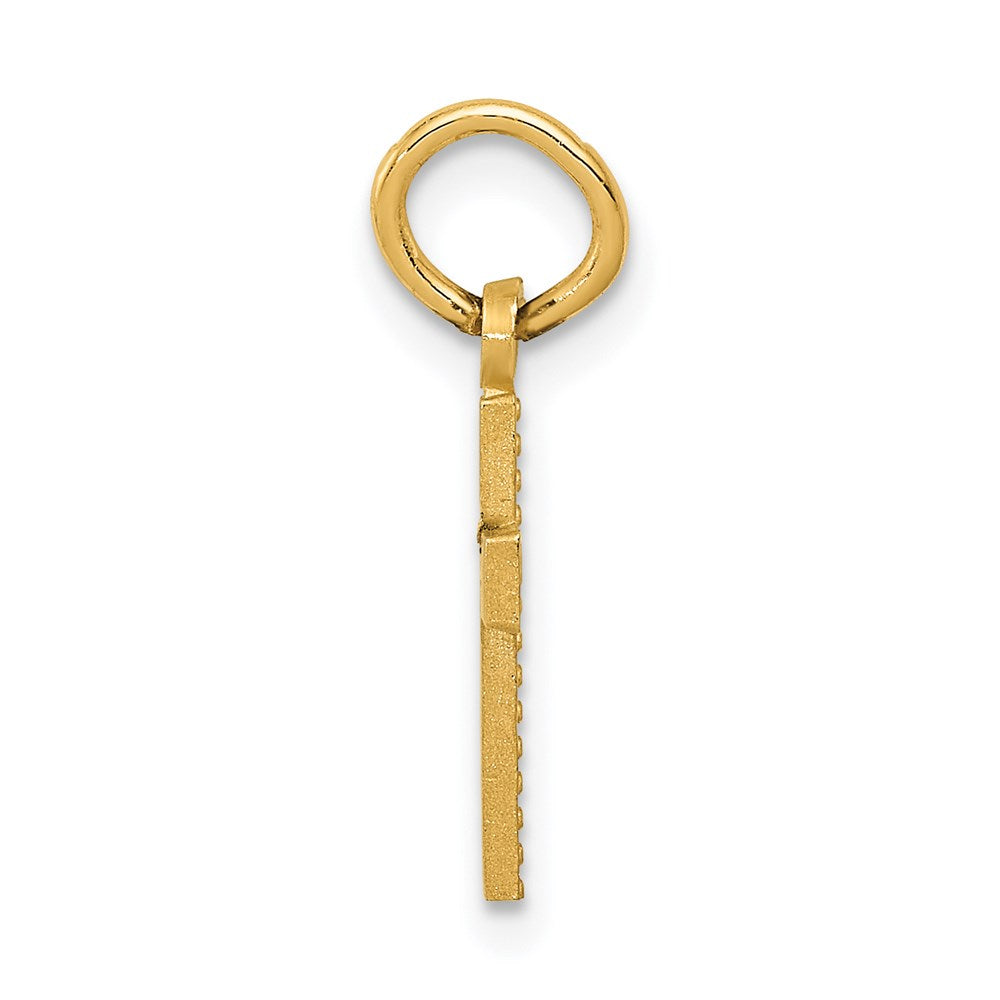 14k Yellow Gold 8 mm Tiny Cross Charm (0.53 grams)
