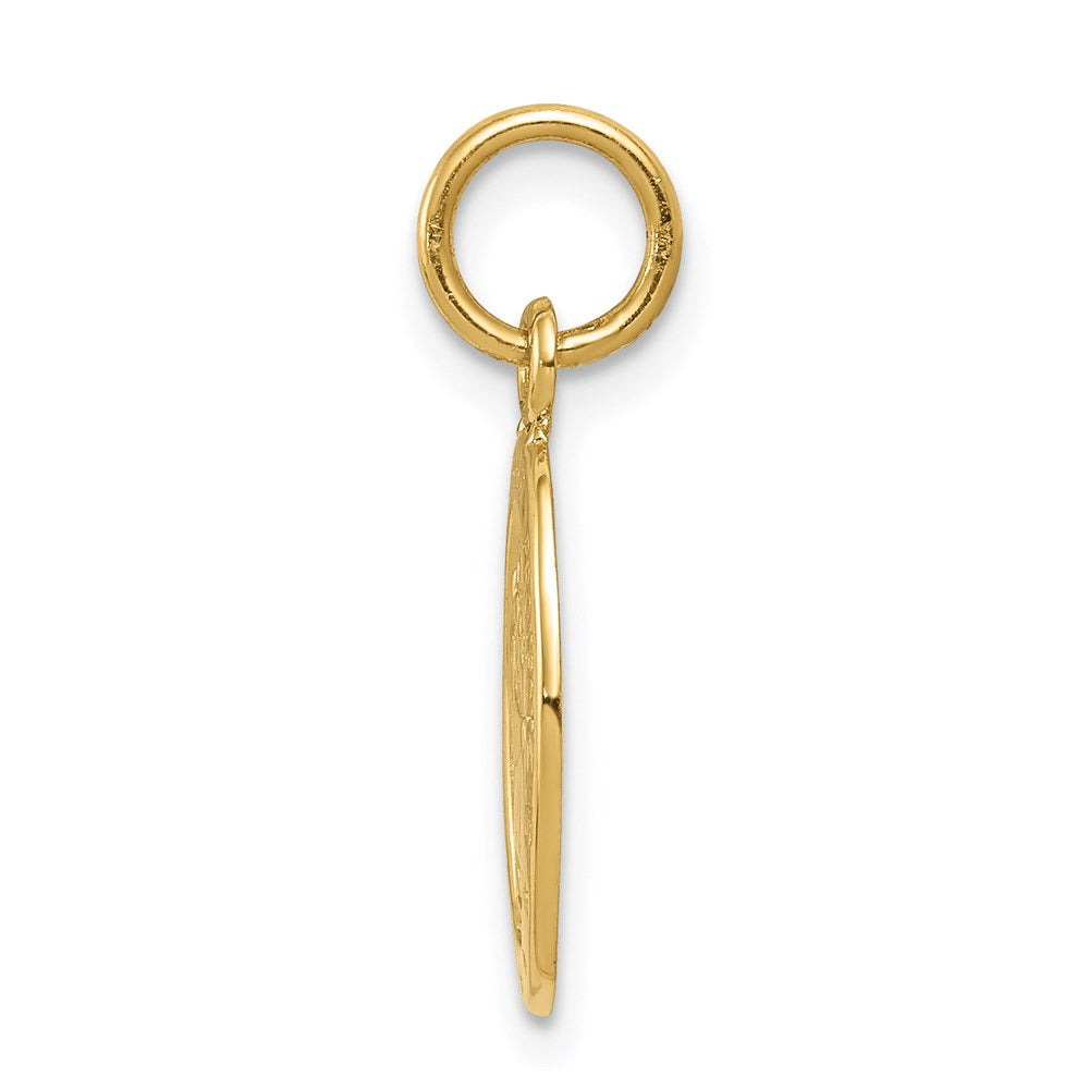 14k Yellow Gold 9.75 mm Saint Christopher Medal Charm (0.78 grams)