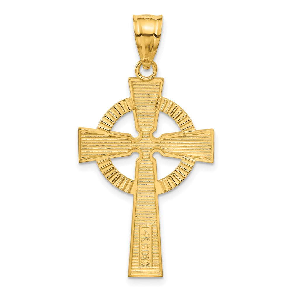 14k Yellow Gold 24 mm Celtic Cross Pendant (2.94 grams)