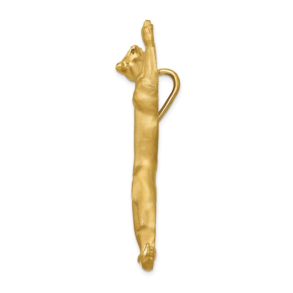 14k Yellow Gold 29 mm Panther Pendant (8.39 grams)