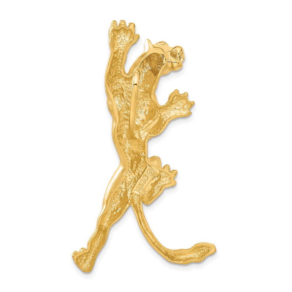14k Yellow Gold 29 mm Panther Pendant (8.39 grams)