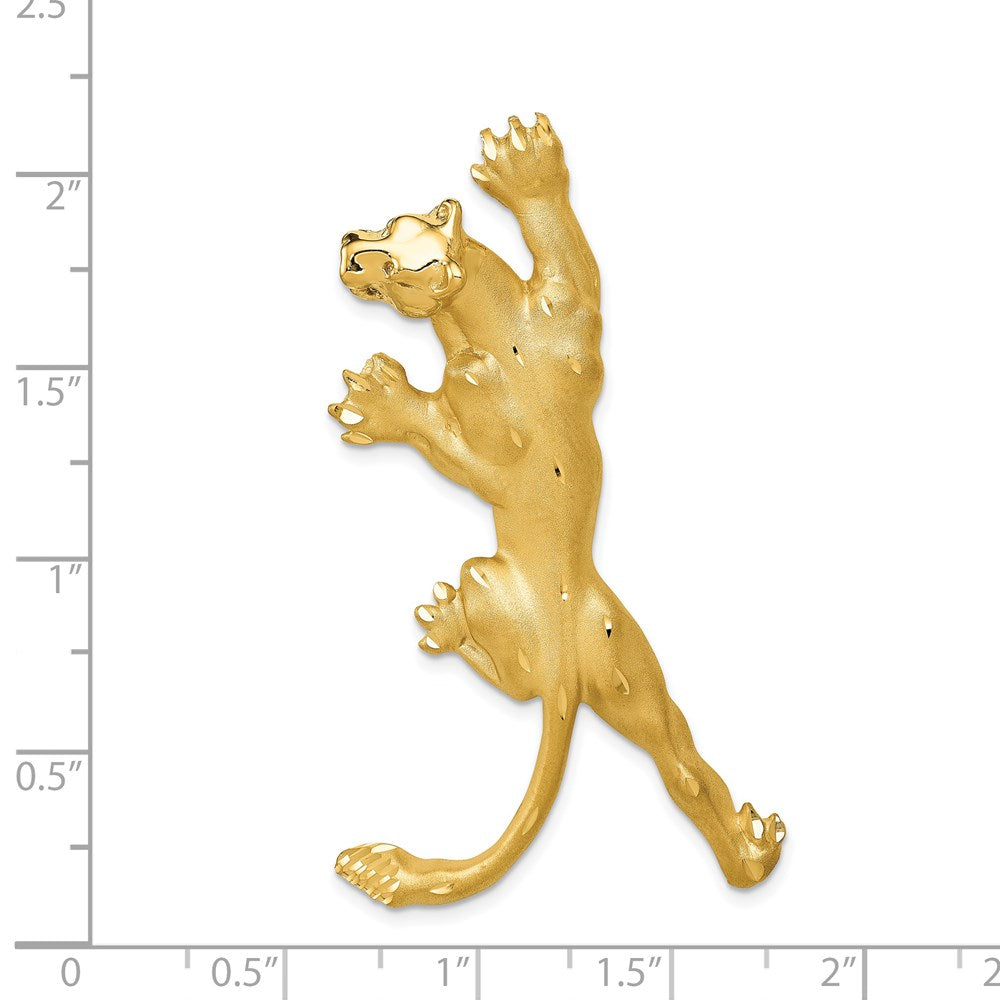 14k Yellow Gold 29 mm Panther Pendant (8.39 grams)