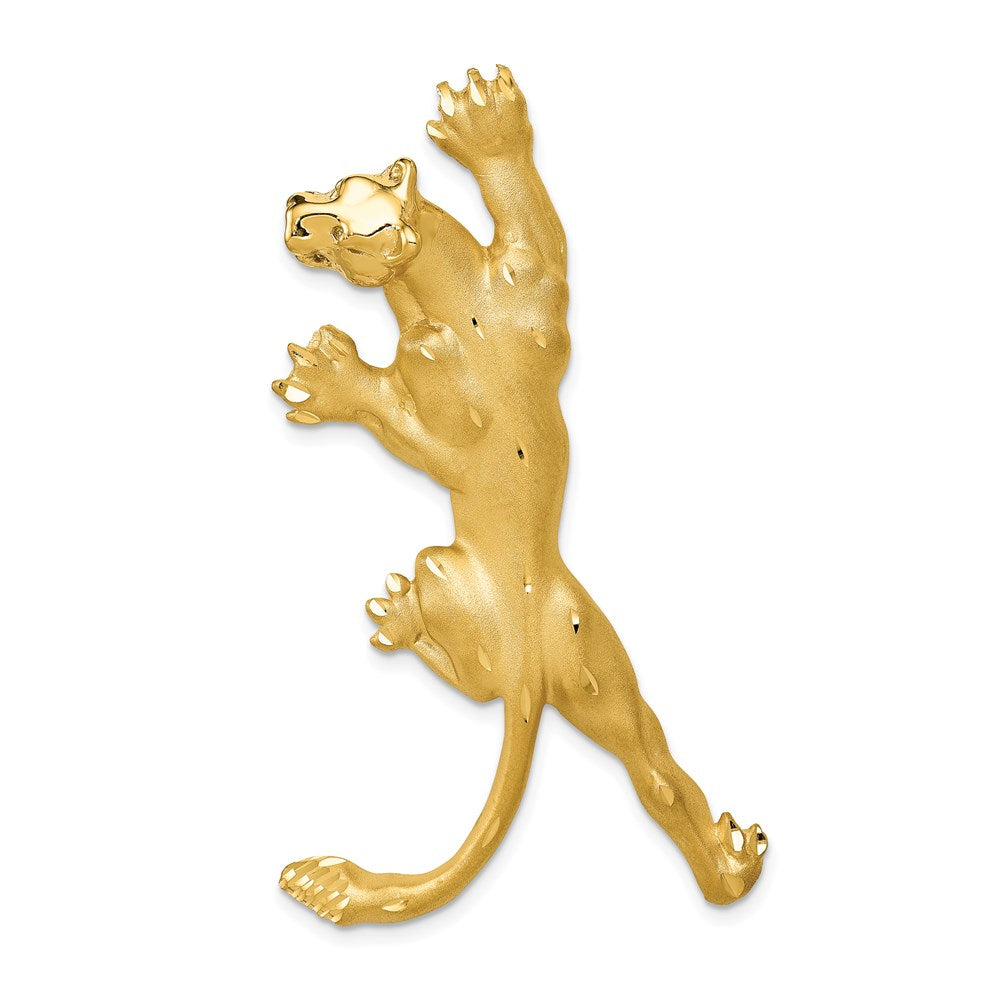 14k Yellow Gold 29 mm Panther Pendant (8.39 grams)