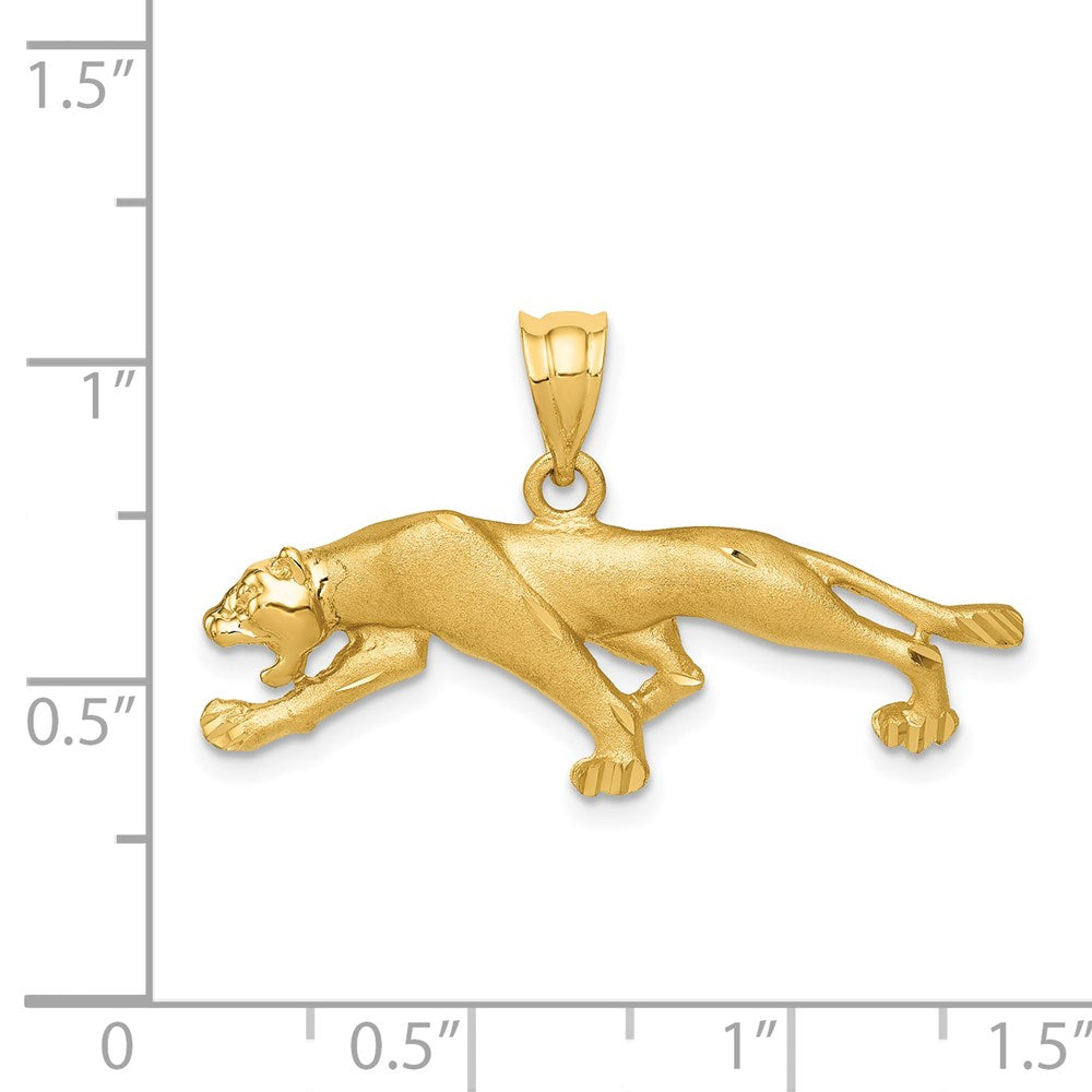 14k Yellow Gold 33 mm Panther Pendant (2.42 grams)
