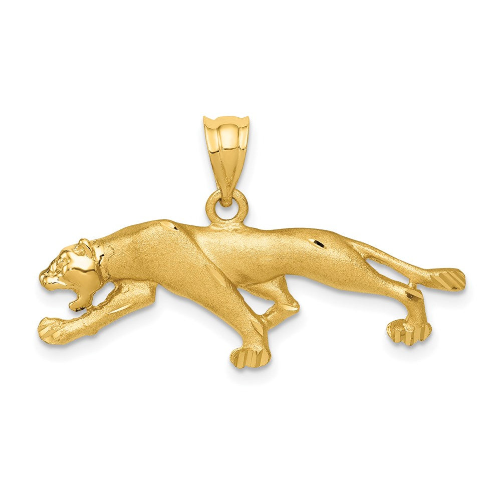 14k Yellow Gold 33 mm Panther Pendant (2.42 grams)