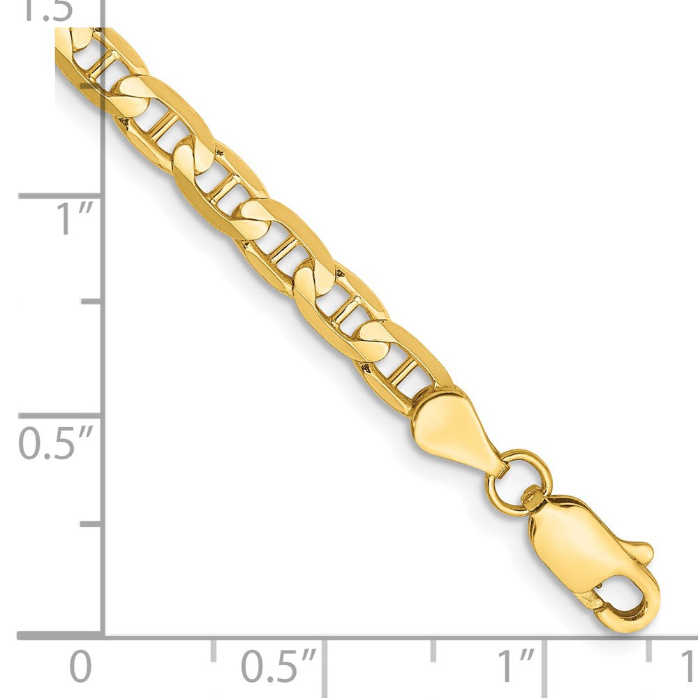 14k 3.75mm Concave Anchor Chain Bracelet (4.25 grams)