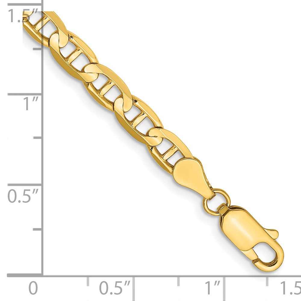 14k 4.5mm Concave Anchor Chain Bracelet (6.23 grams)