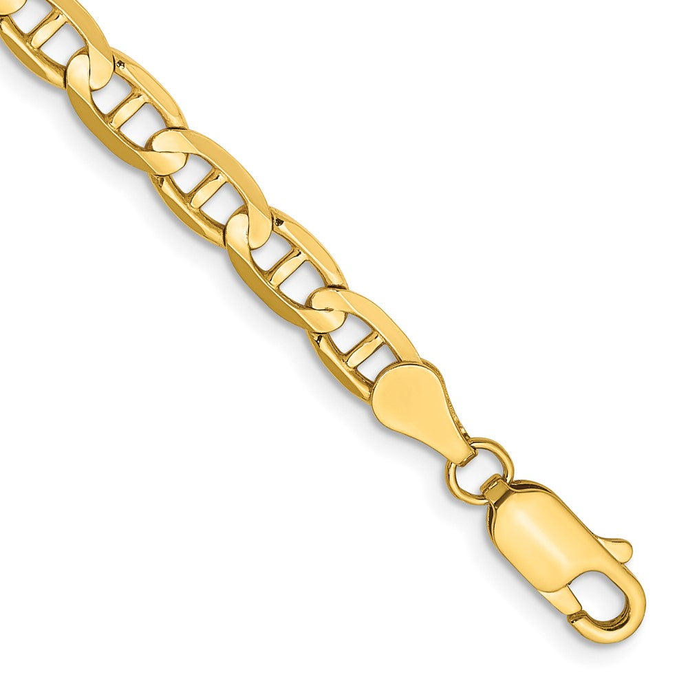 14k 4.5mm Concave Anchor Chain Bracelet (6.23 grams)
