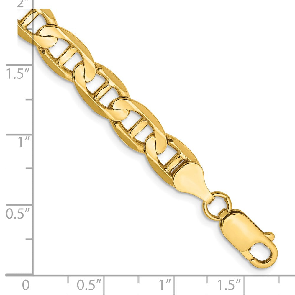 14k 7mm Concave Anchor Chain Bracelet (12.94 grams)