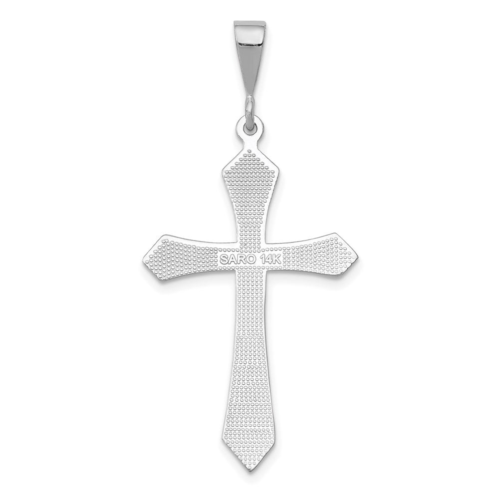 14k White Gold 20 mm Passion Cross Pendant (2.18 grams)